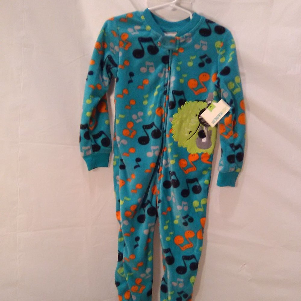 Wonderkids Toddler One Piece Warm Fleeced Footed Pajamas Size 3T ( NWT )